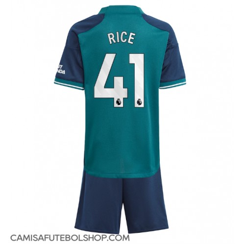 Camisa de time de futebol Arsenal Declan Rice #41 Replicas 3º Equipamento Infantil 2023-24 Manga Curta (+ Calças curtas)